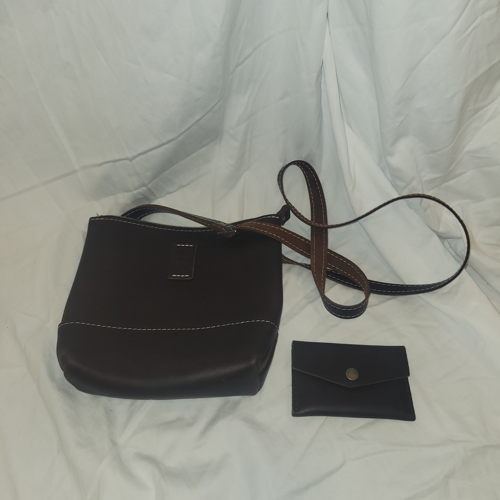Portland Leather Goods Crossbody Bag and Wallet Set